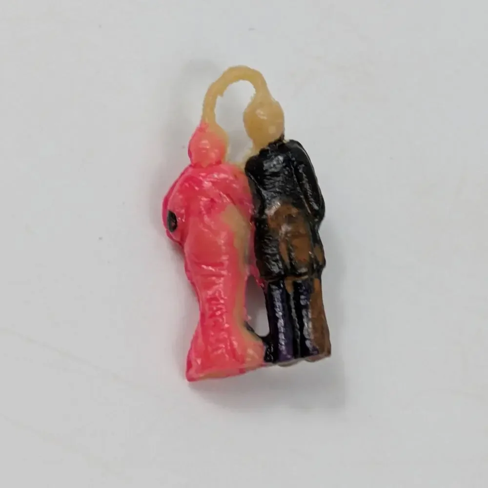 Vintage Celluloid Bride Groom Cracker Jack Toy Charm Miniature Prize 1950s 1